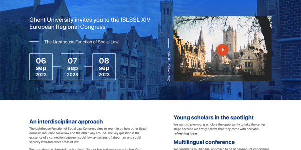 Informatieve website voor congres van UGent